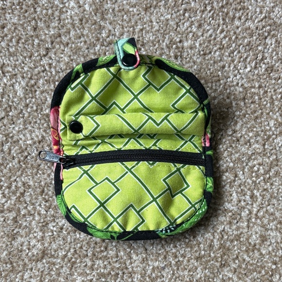 Vera Bradley retired print travel jewelry holder floral Black and Green - Picture 2 of 4